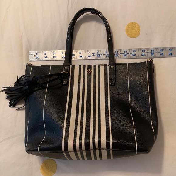 Tori Burch Kerrington Striped Tassel Tote - Picture 8 of 11